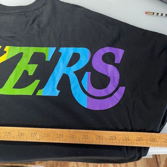 Lakers Black Los Angeles Spirit Jersey Pride Logo Long Sleeve T-Shirt Size XL - Picture 5 of 5